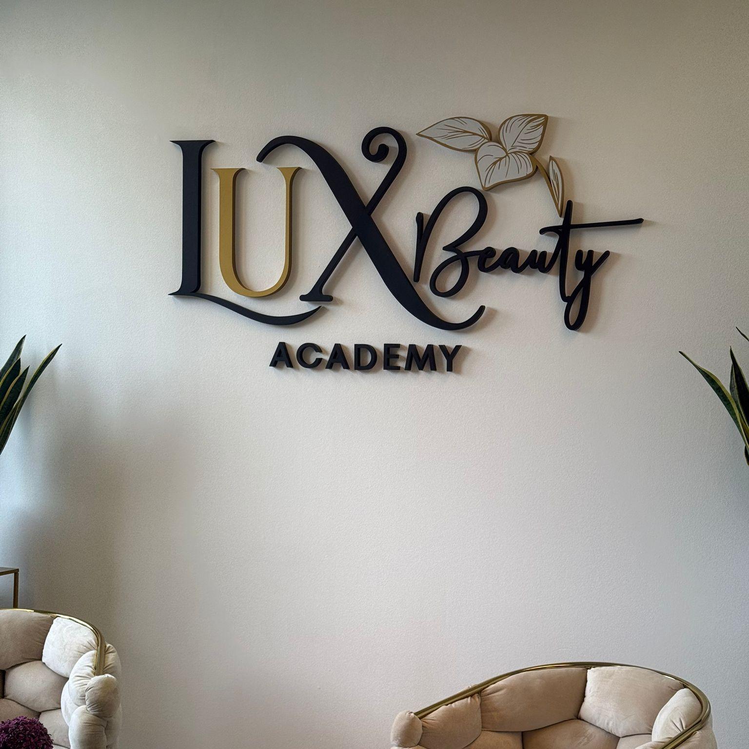 LUX Beauty Academy Interior Signage