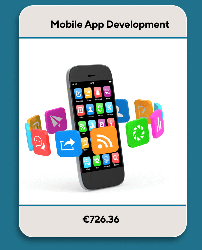 Product card with Buy button for Mobile App Development service