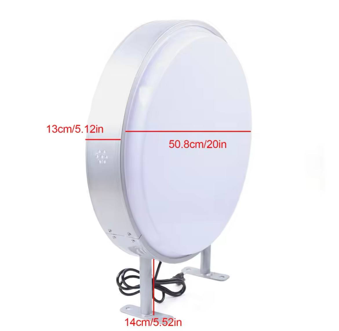 50 cm round double-sided acrylic light box