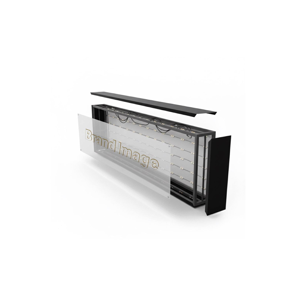 Custom shopfront lightbox sign made from premium aluminum composite, designed for high visibility and long-lasting performance