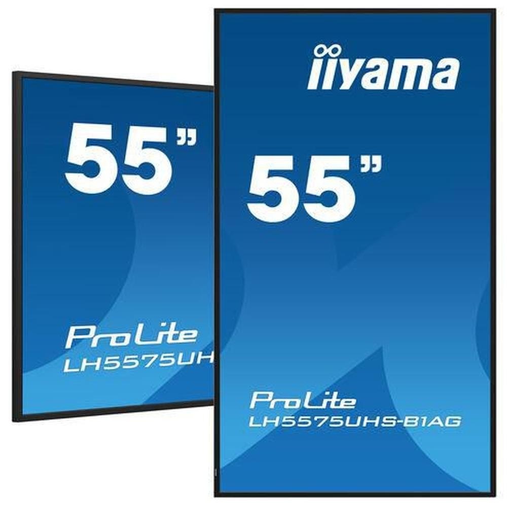iiyama 55 inch commercial display, two units in portrait orientation