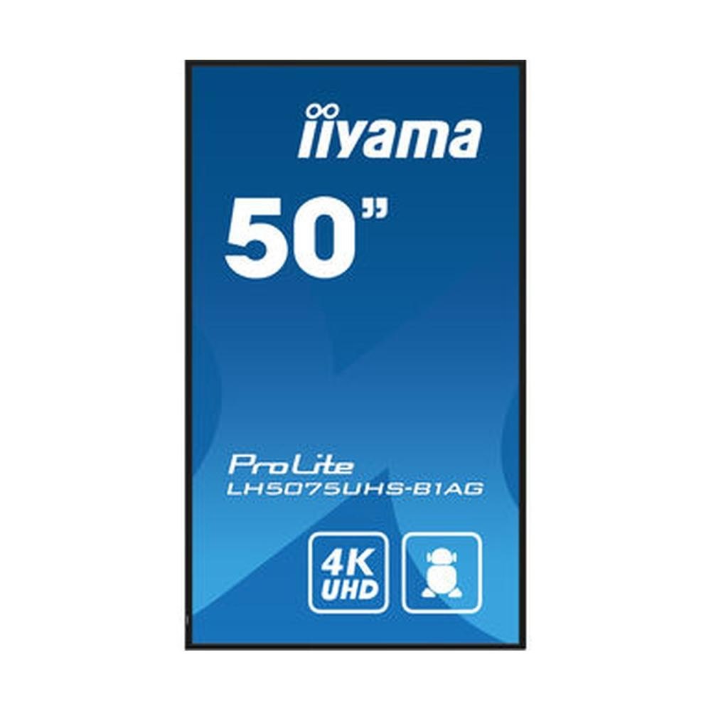 iiyama 50 inch 4K UHD commercial display in portrait orientation